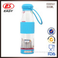 EGS561 Free sample 2016 China manufacture hot sale glass water bottle with silicone